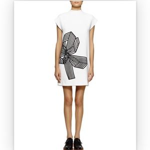 NWT Stella McCartney Bow-Print Mock Neck Dress